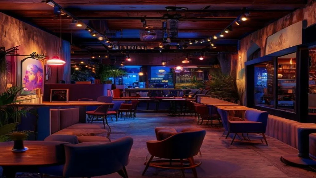 Gazimağusa Gece Deniz Manzaralı Barlar ve Lounge Tesisler - Atmosfer ve Eğlence