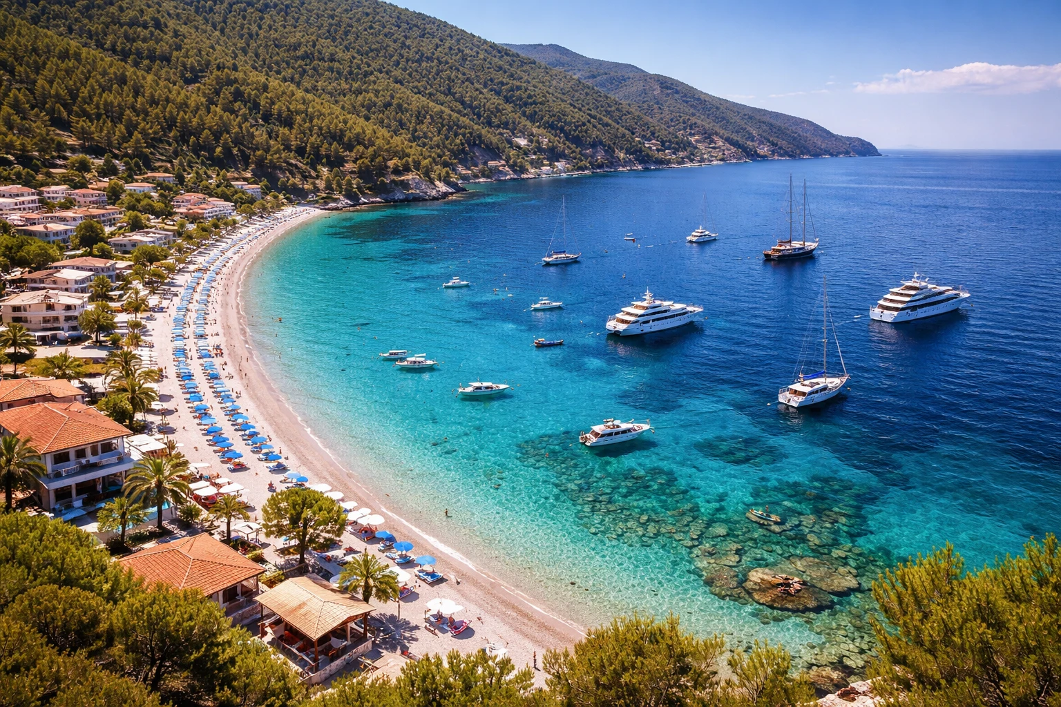 Girne Karşıyaka Otelleri Havuz ve Güneşlenme Terasları
