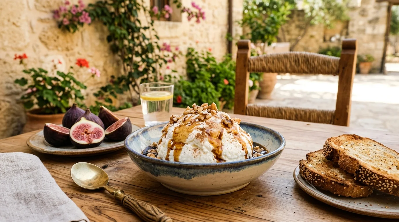 Kıbrıs Taze Nor Peyniri Üzerine Bal ve Ceviz