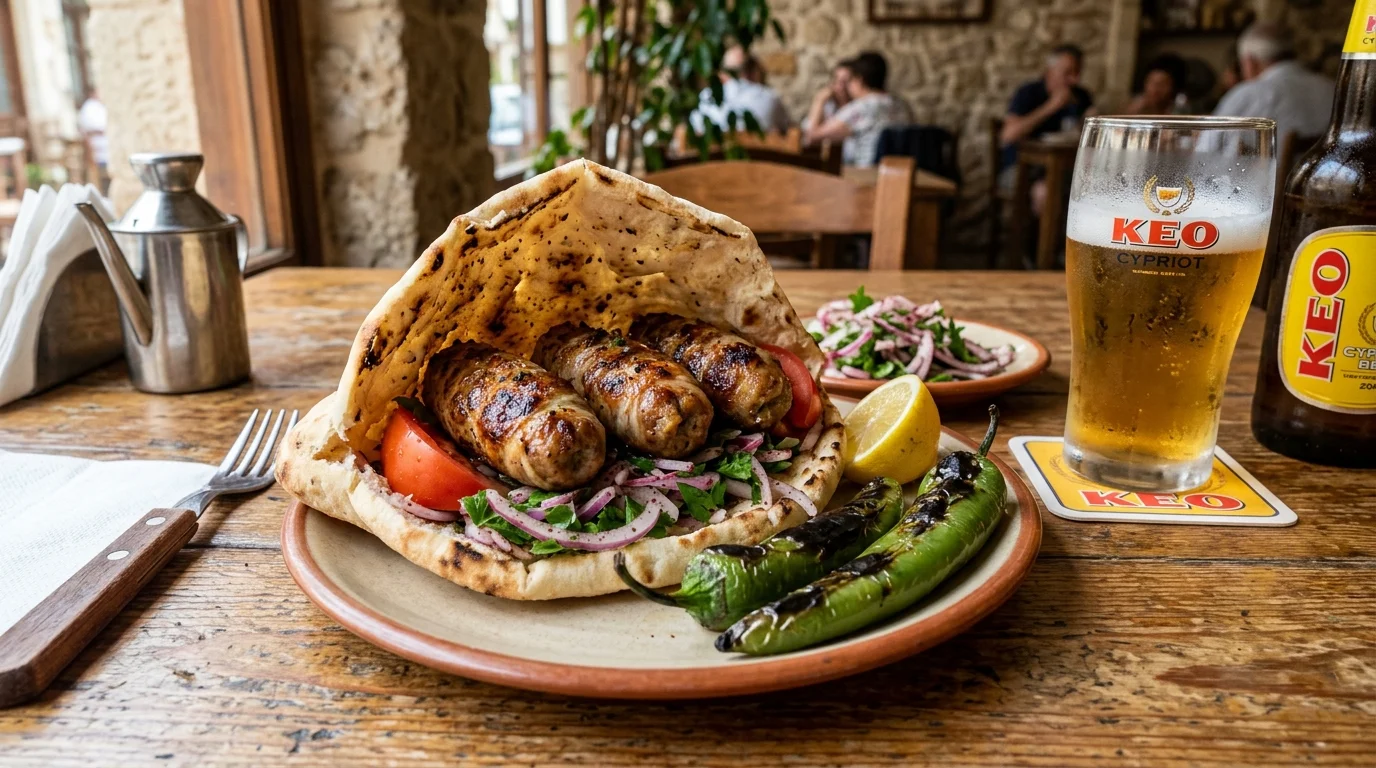 Şeftali Kebabı Pide İçi Servis Sunumu