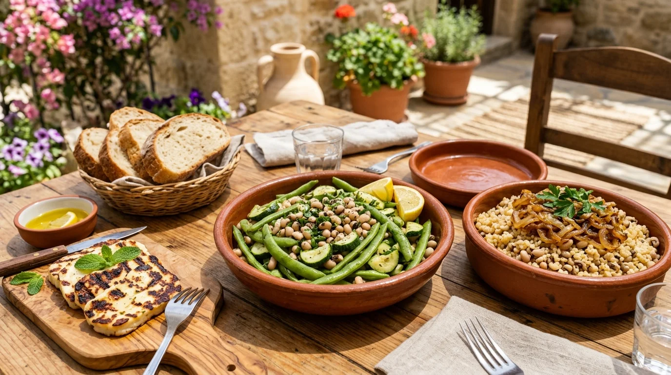 Kıbrıs Taze Börülce Salatası ve Börülceli Bulgur Pilavı